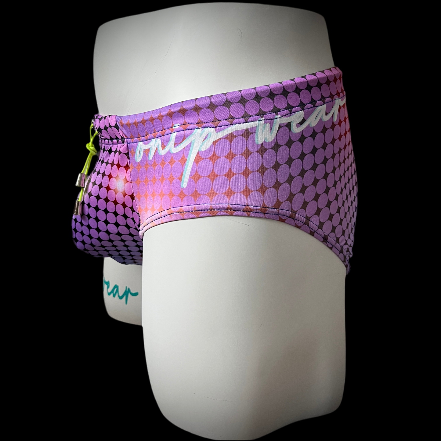 80s disco ball theme swimwear briefs - Swimsuit Bikini Briefs style - Men bathing suit