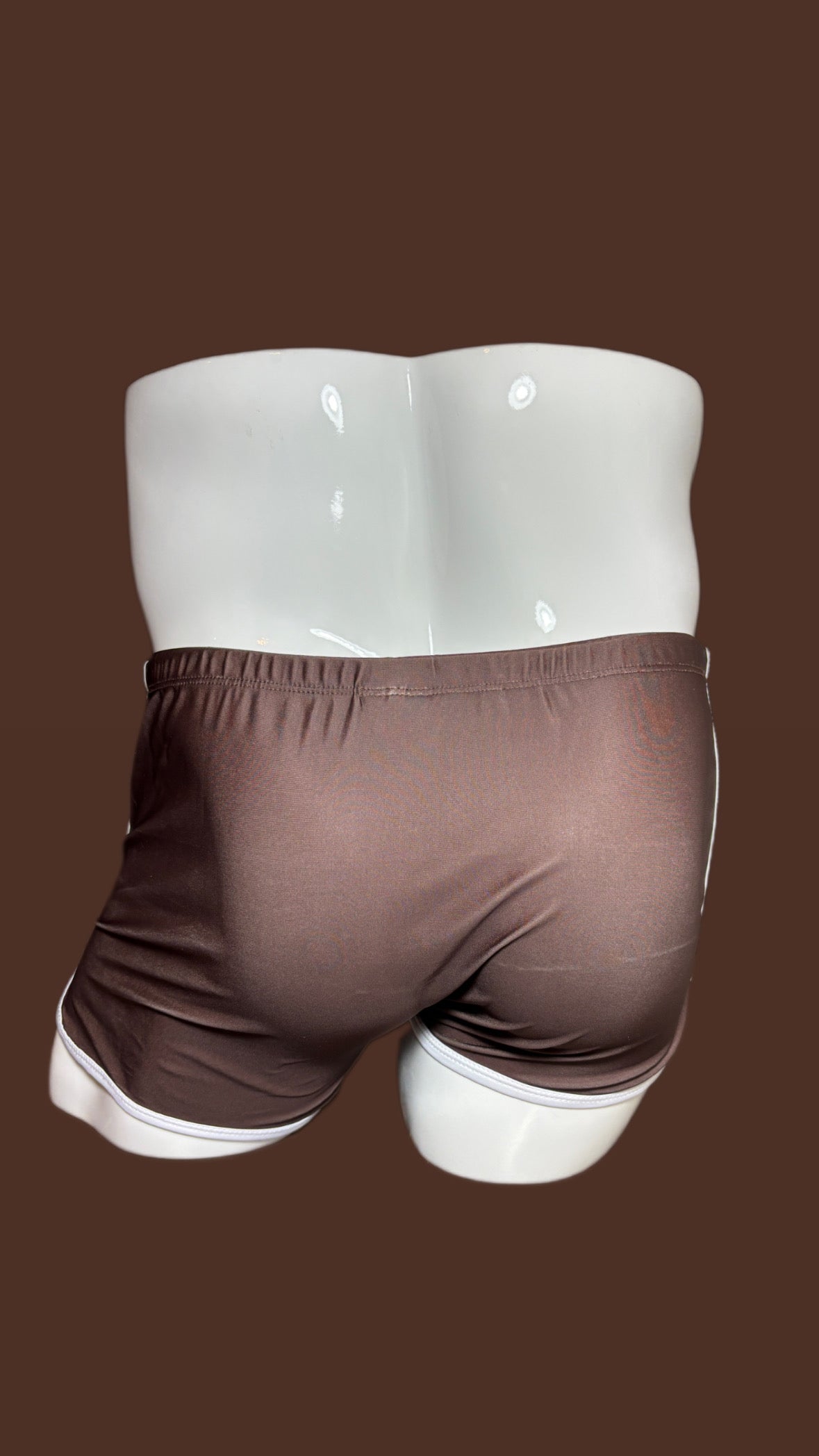 Brown with yellow accent swimsuit square cut by Onip-wear