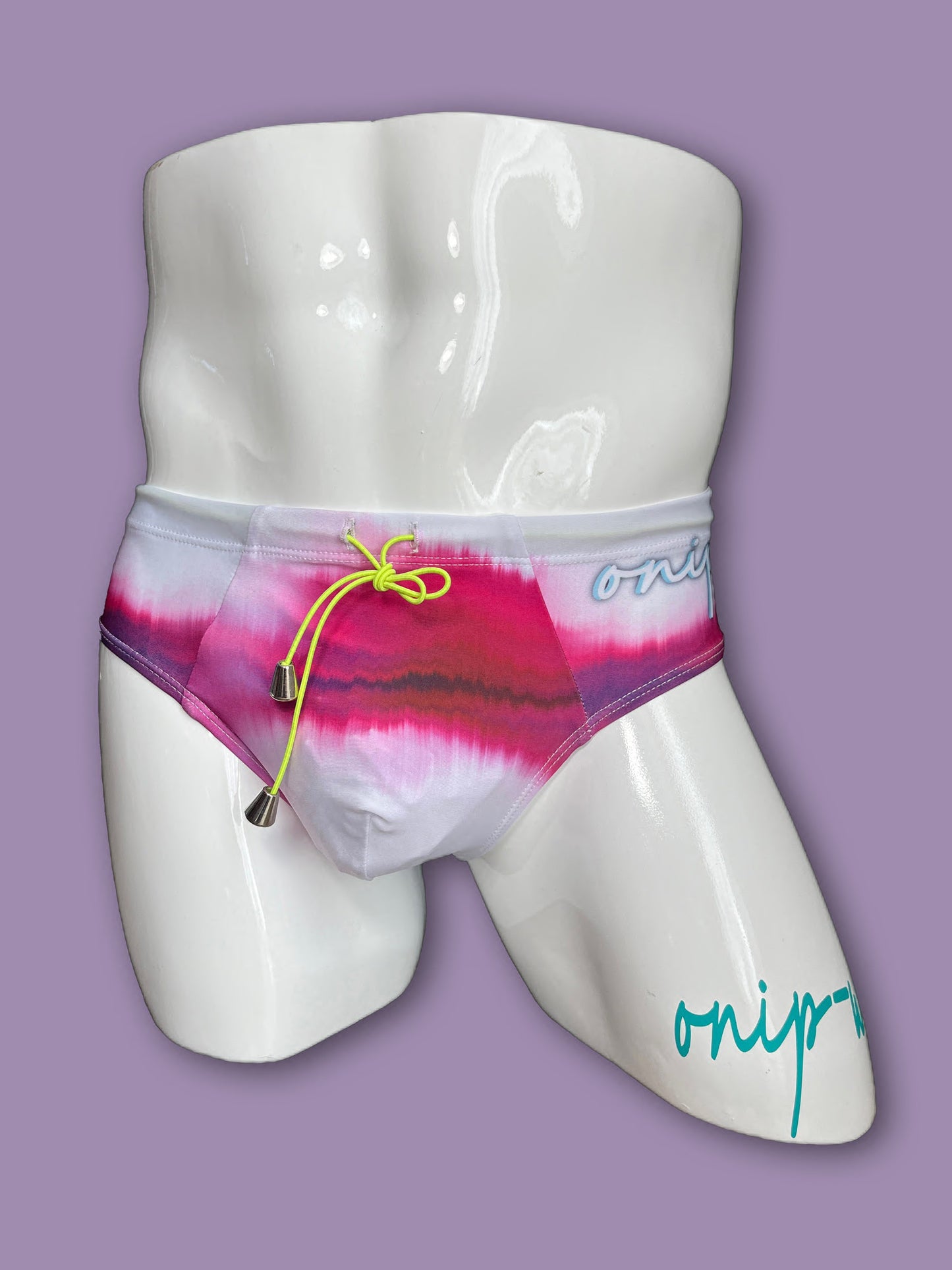 Pink Water White Swimwear Briefs- Swimsuit Bikini