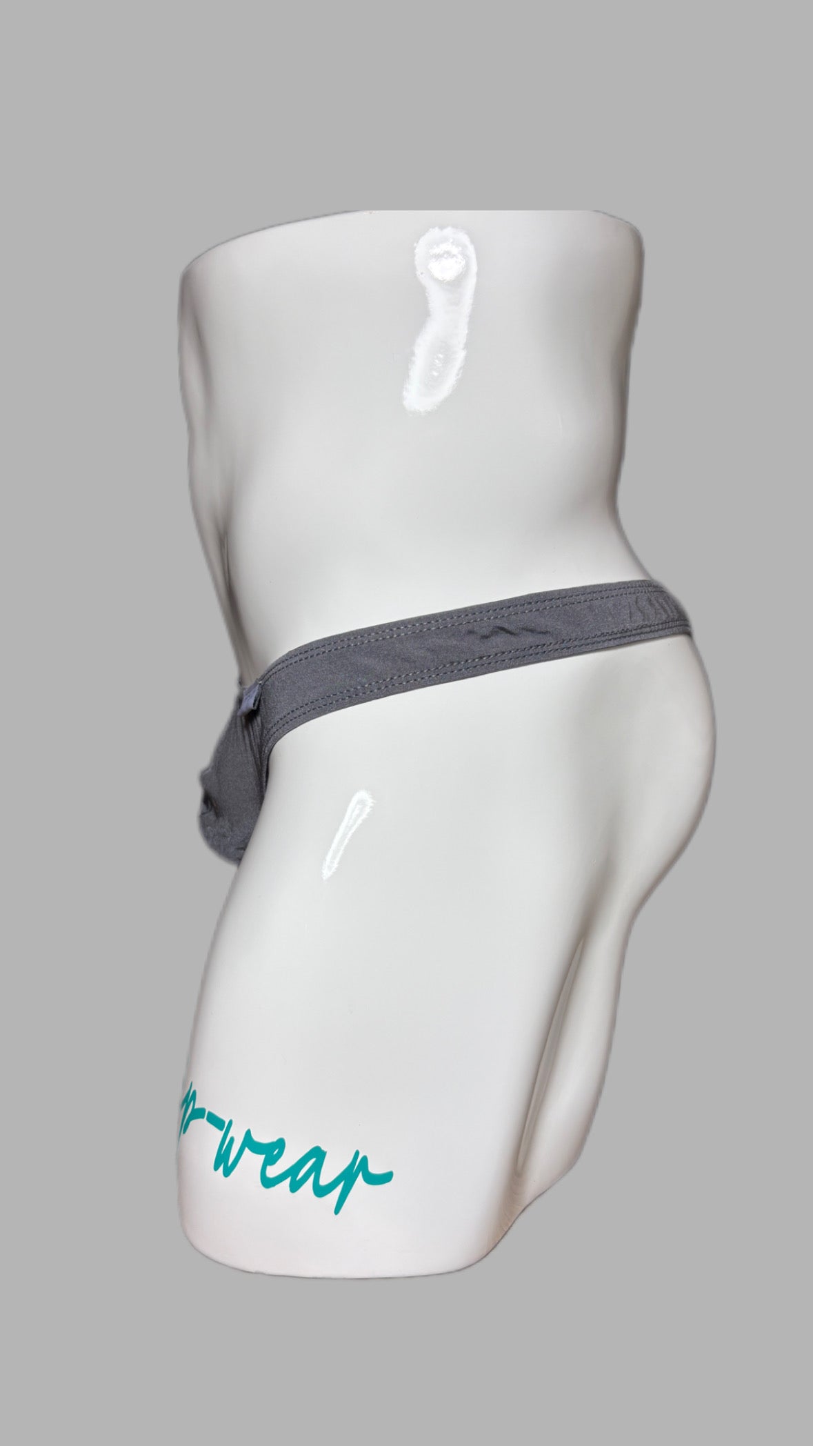 Grey Sheer pouch- Thong Men pouch Underwear. Men Underwear
