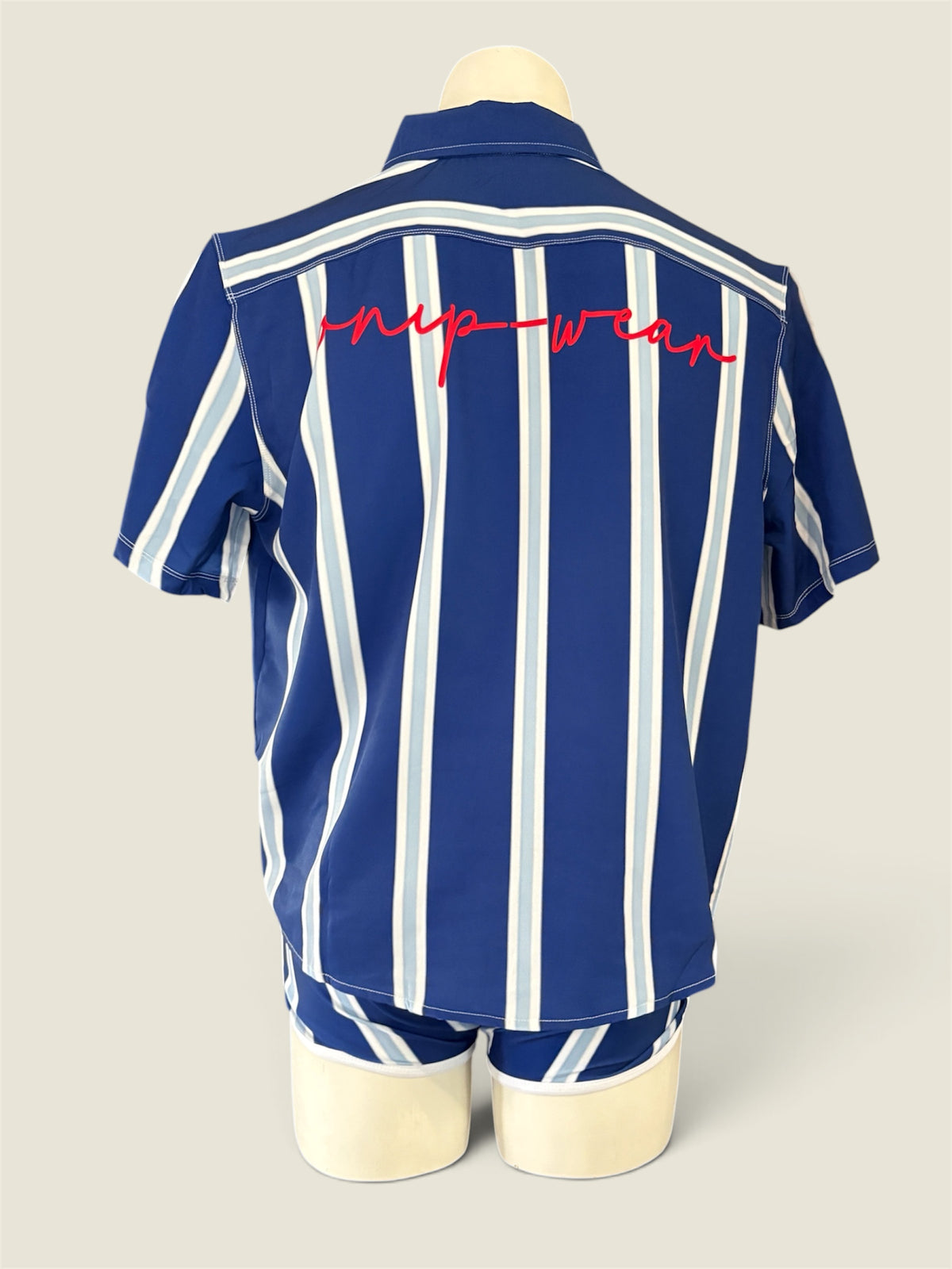 Blue District Stripped Shirt - Beach Shirt - Onip-Wear