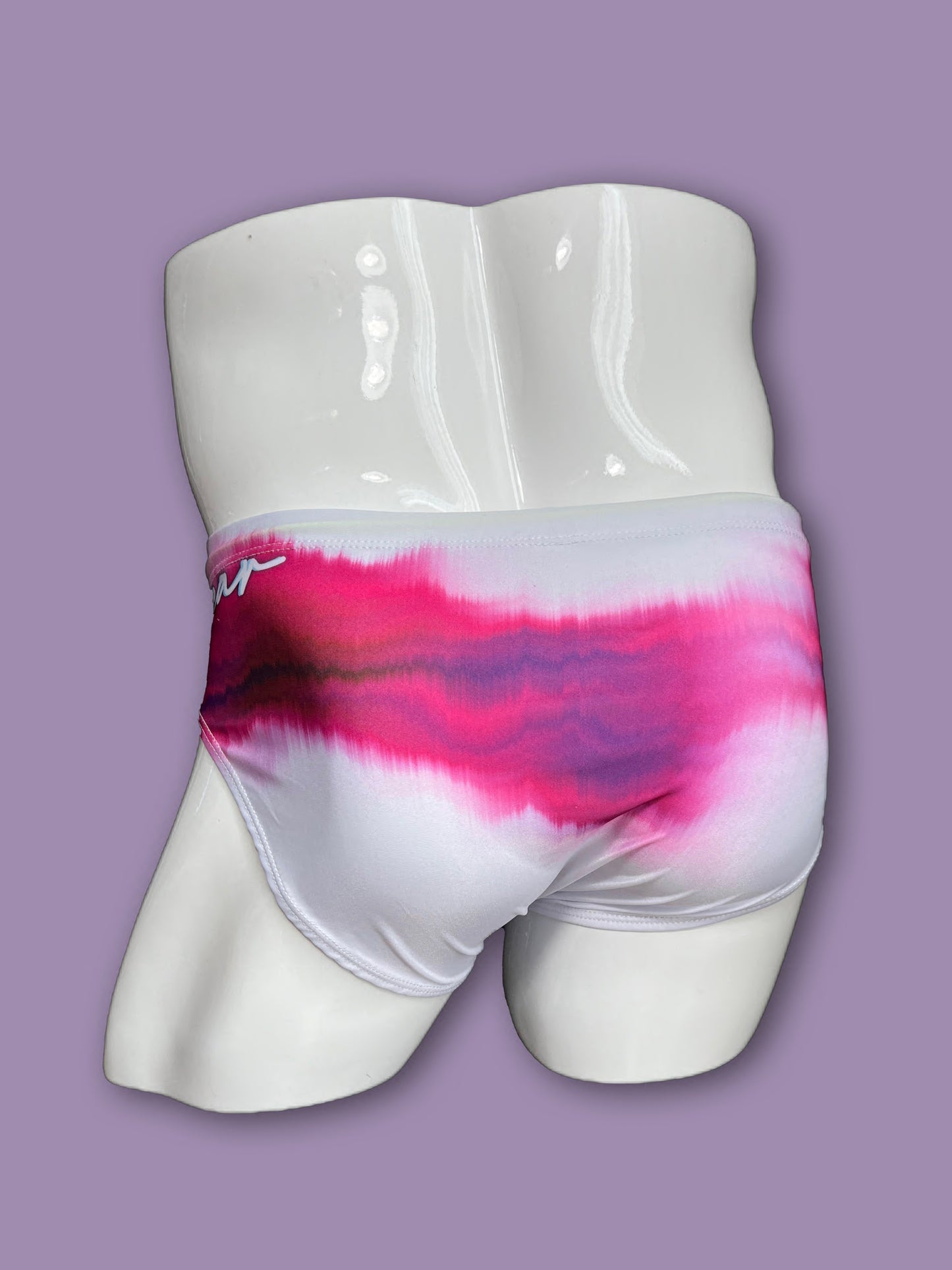 Pink Water White Swimwear Briefs- Swimsuit Bikini