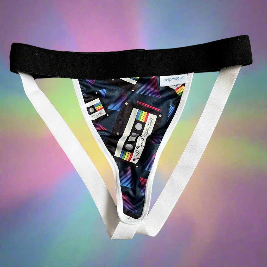 Flat Front Jockstraps- 80s Tape - Trans Masculine - Non-Binary Underwear