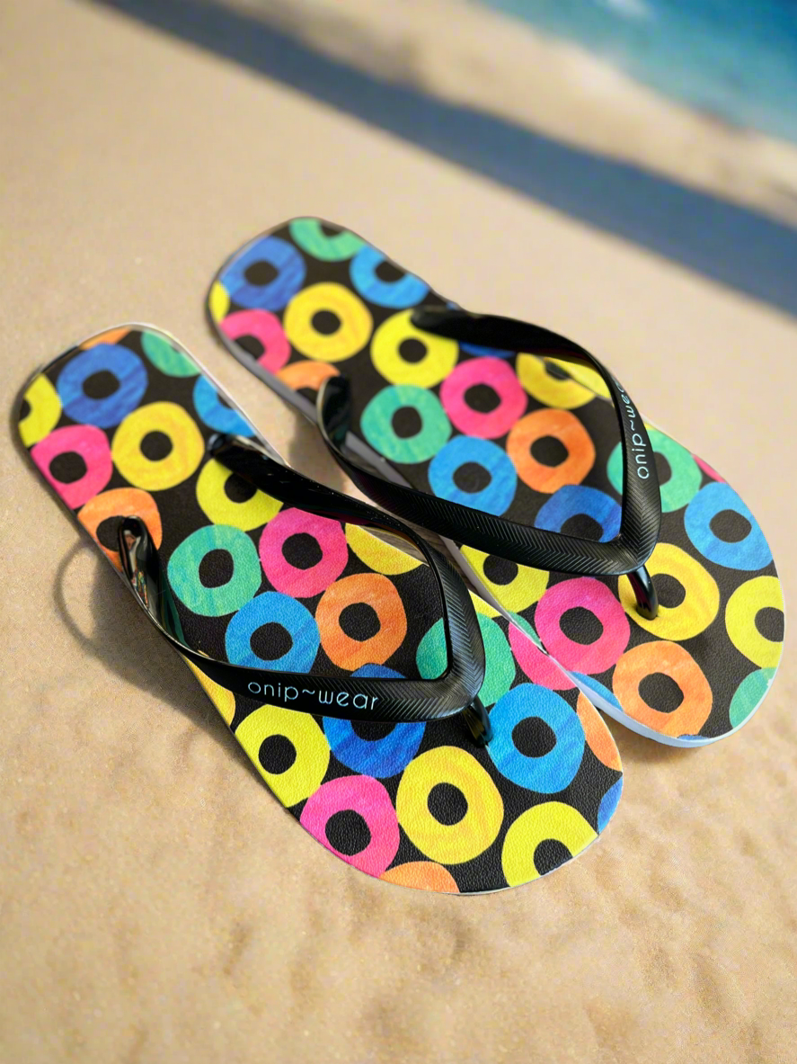 Flip Flops - Unisex Flip Flop - Fruit loop print
