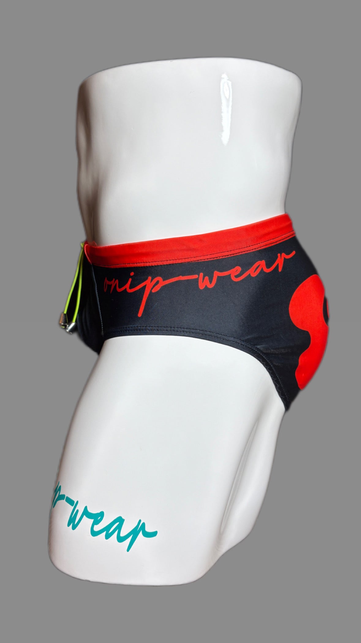 pup pride swim wear red hip