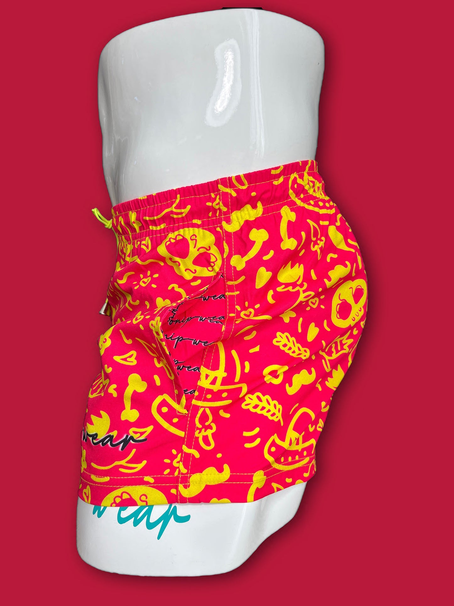 Si Papi Pink Swimwear Shorts - 3 inch inseam