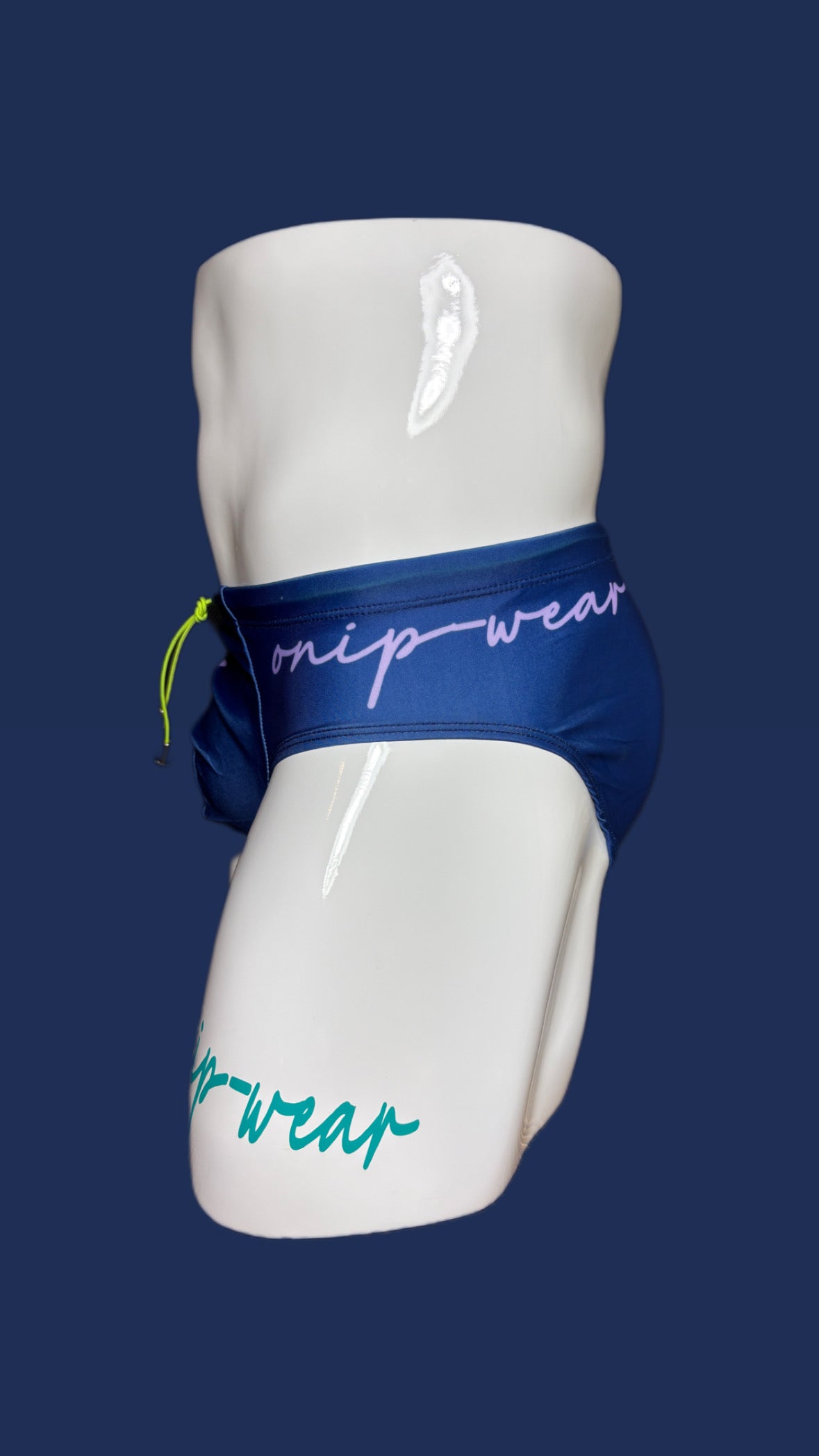 Classic Navy with lilac accent swimsuit by Onip-wear