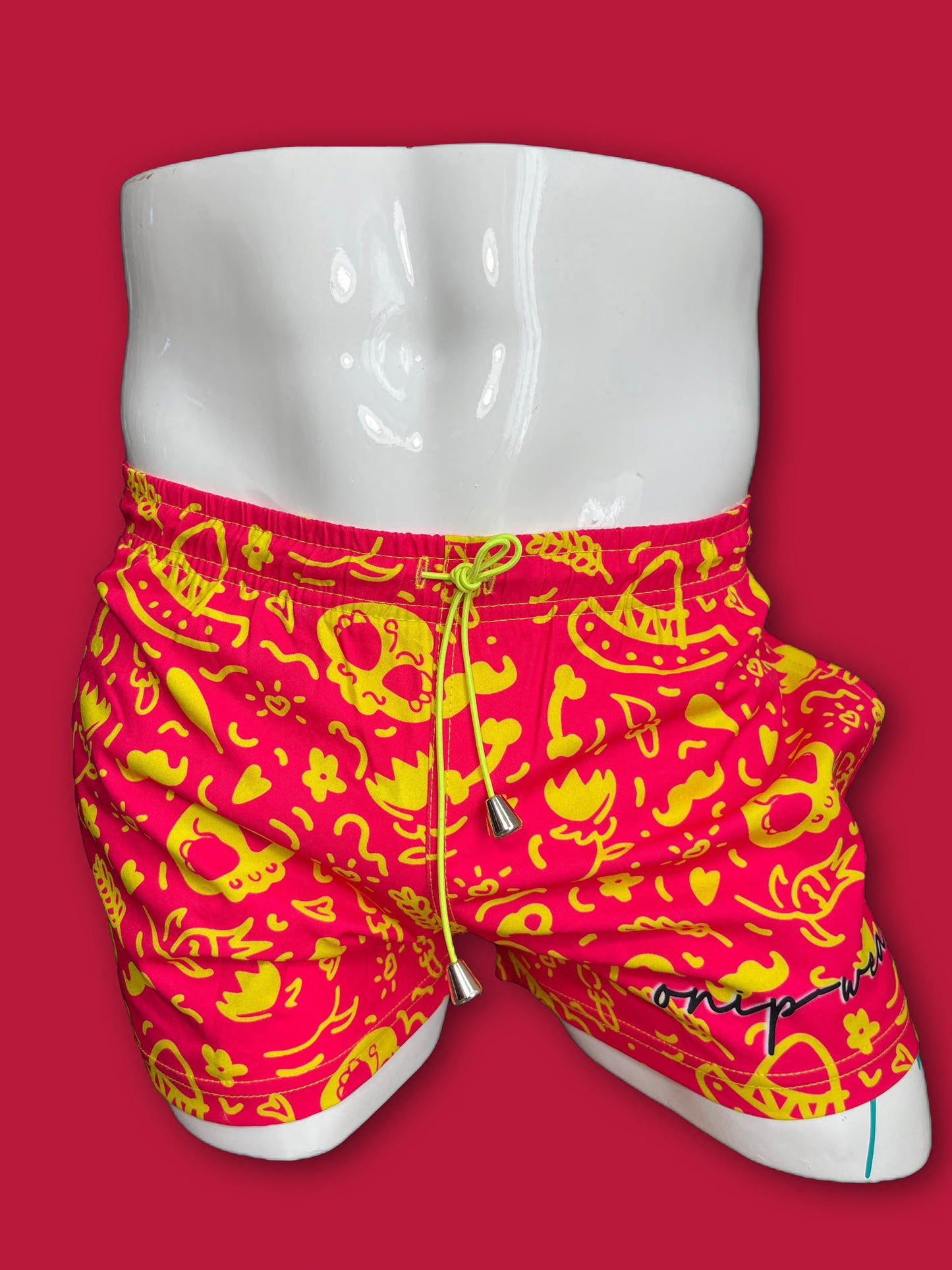 Si Papi Pink Swimwear Shorts - 3 inch inseam