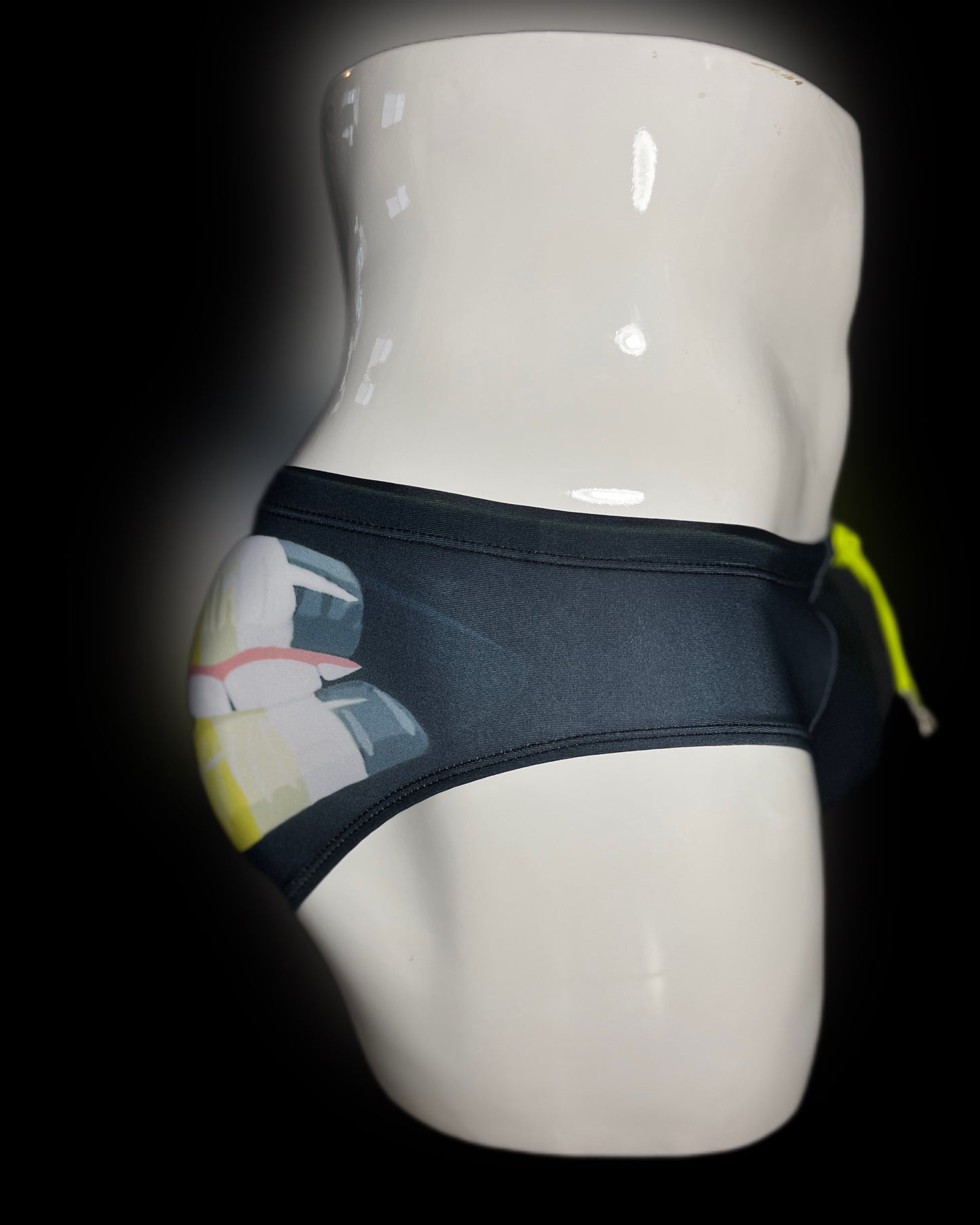 Bear Pride Lips Black Swimwear Briefs- Swimsuit Bikini Style - Men Bathing Suit | Onip-Wear
