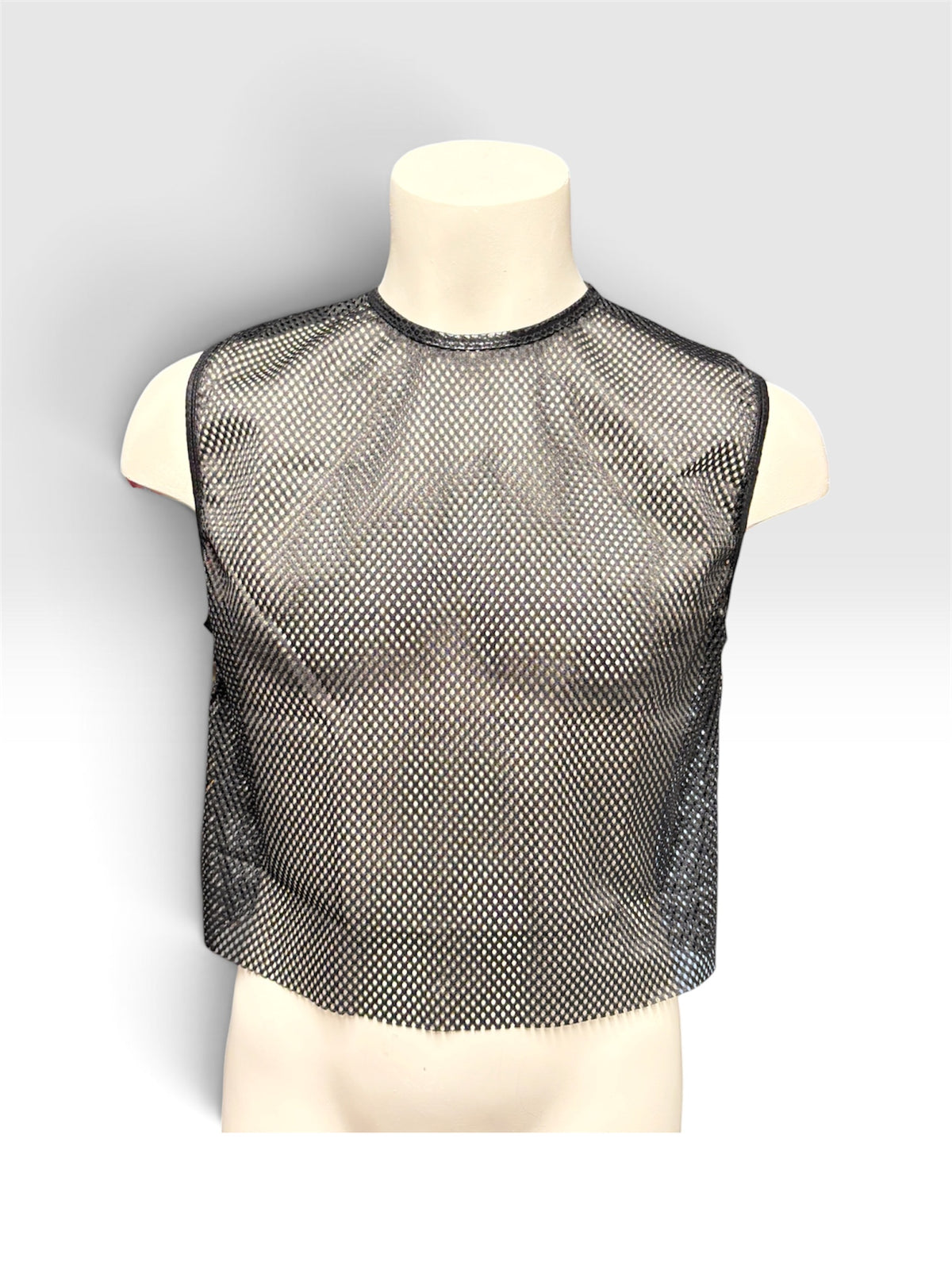 Black mesh crop top - tank top - Onip-Wear