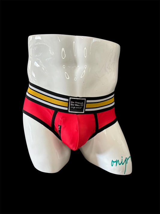 Pocket RED Rush Brief - Be Proud. Brief Pocket Pouch Underwear. Men Underwear