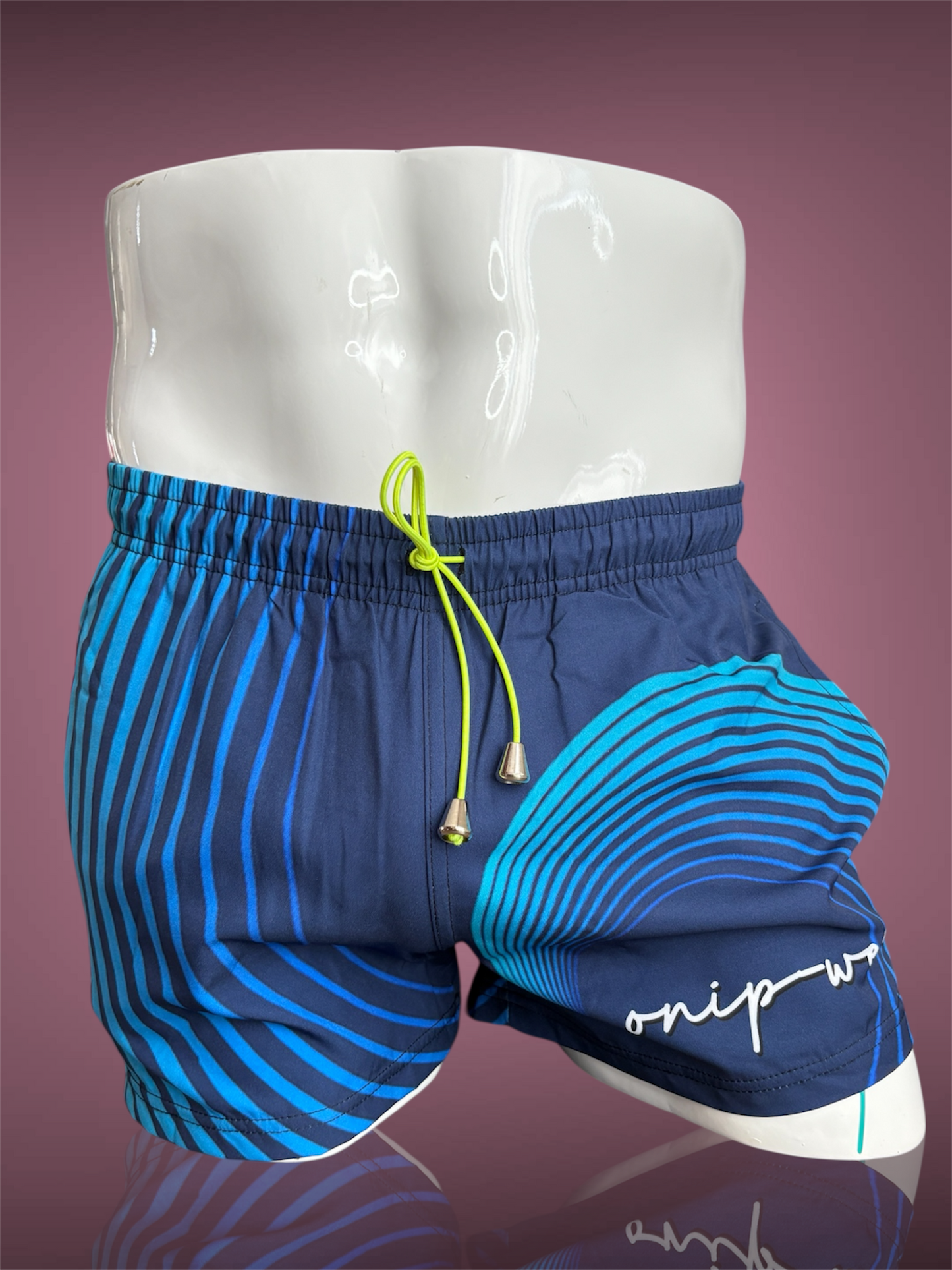 Ocean Current Blue Swimwear Shorts - 3 inch inseam - Men bathing suit