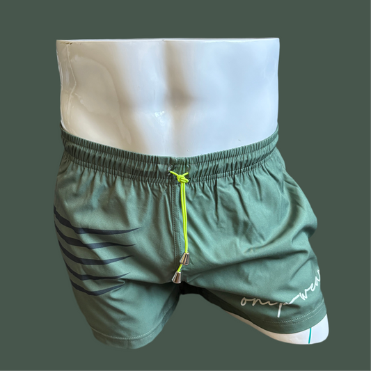 Green swim shorts men