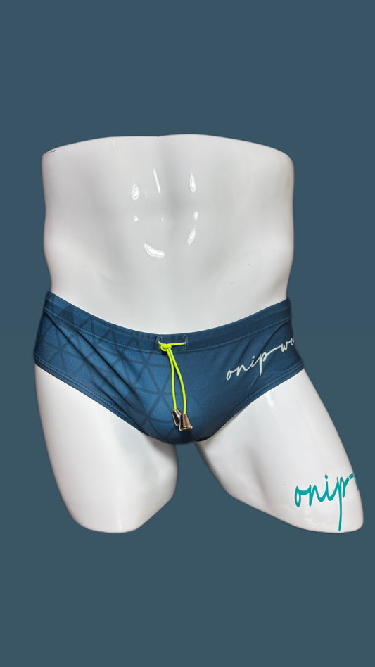 Deep Blue Swimwear Briefs - Swimsuit Flat Front style - Men bathing suit