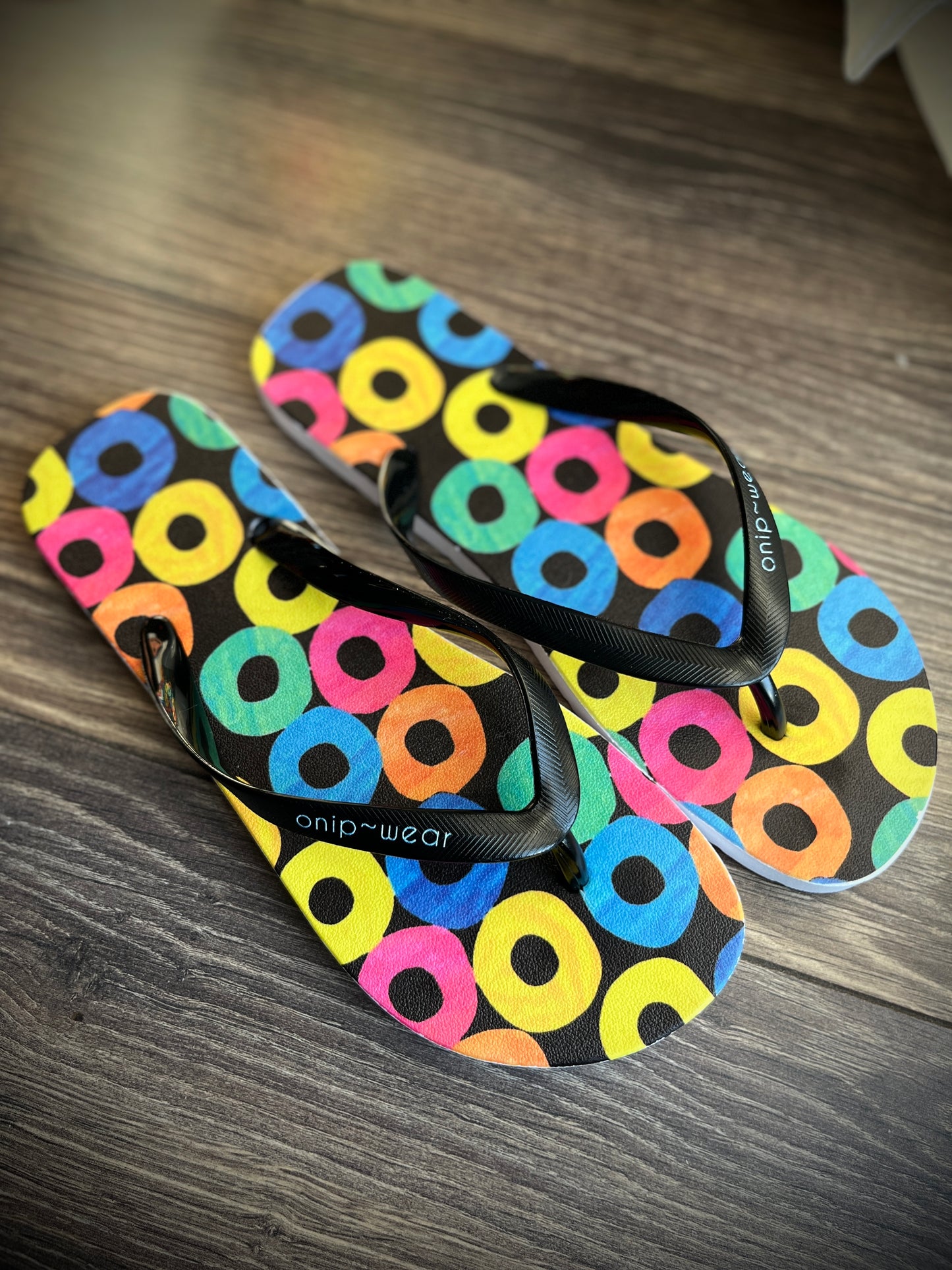 Flip Flops - Unisex Flip Flop - Fruit loop print