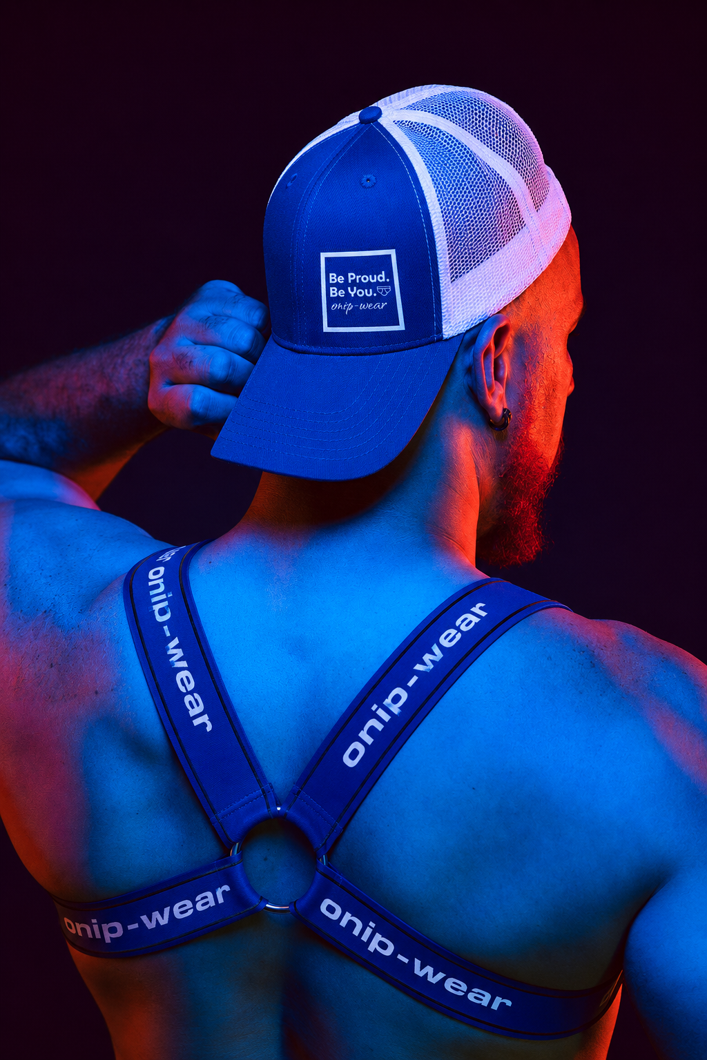 Blue and White Mesh Cap - Be Proud Trucker Cap