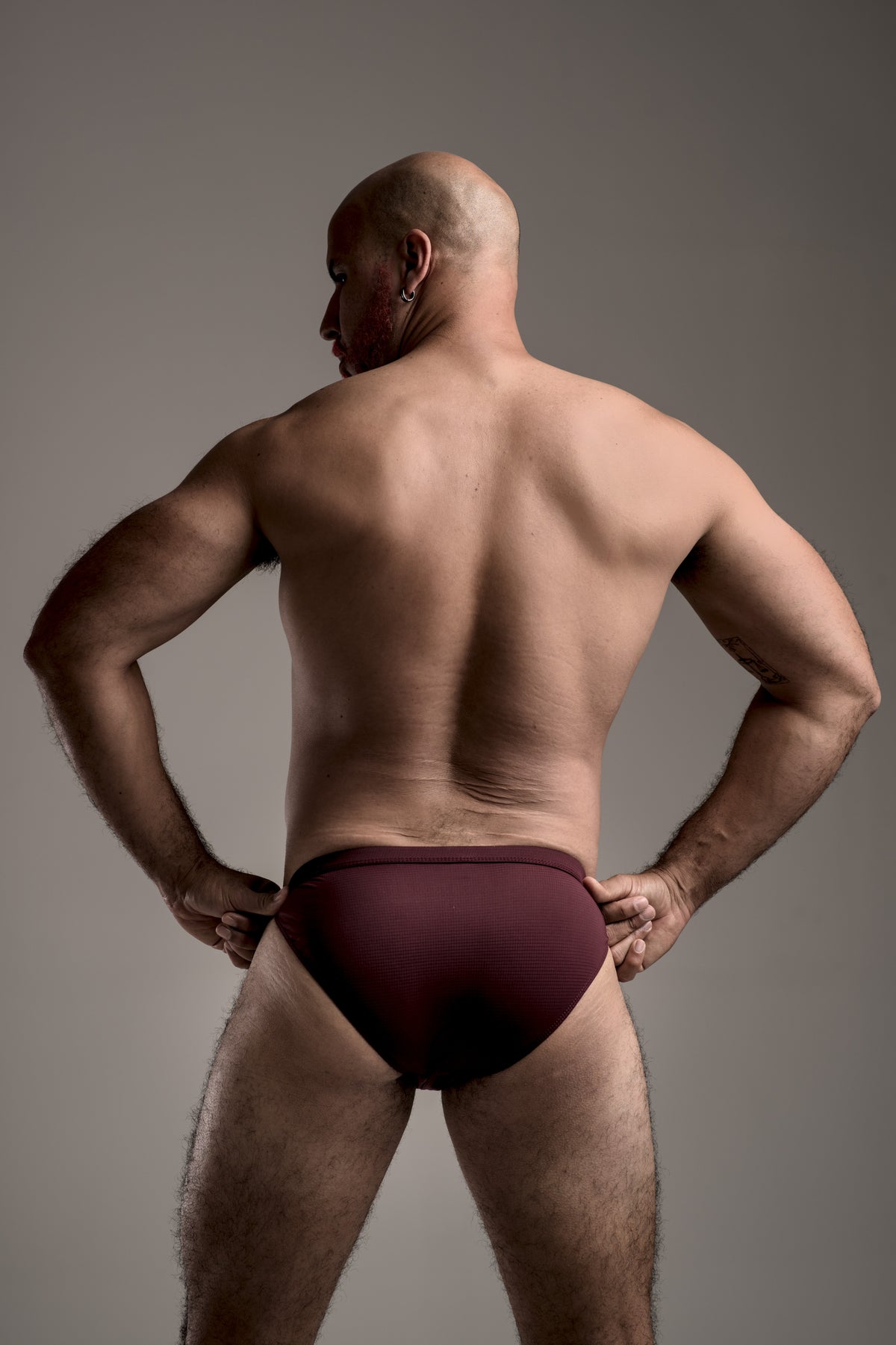 Burgundy Blue Bikini Briefs. Briefs Men Underwear. Men Underwear