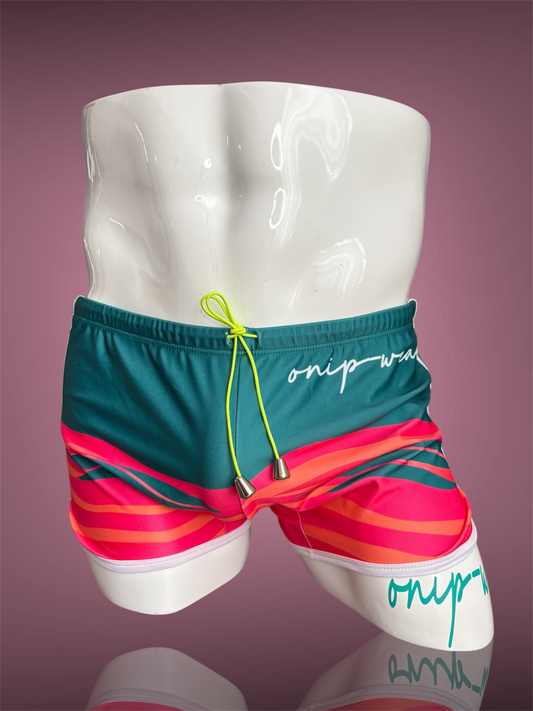 Flamingo Rivera Swimwear Shorts - Swimsuit Square Cut style - Men bathing suit