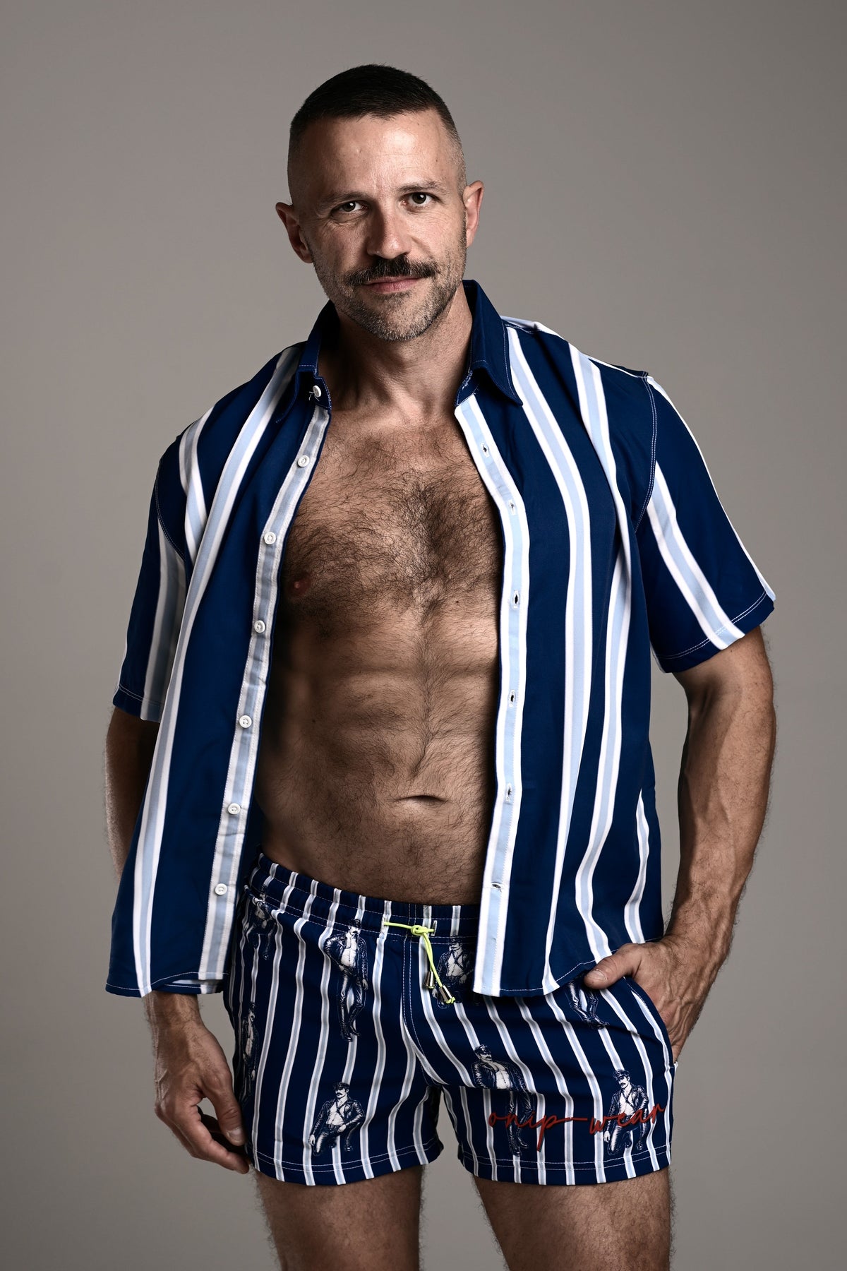 Blue District Stripped Shirt - Beach Shirt - Onip-Wear