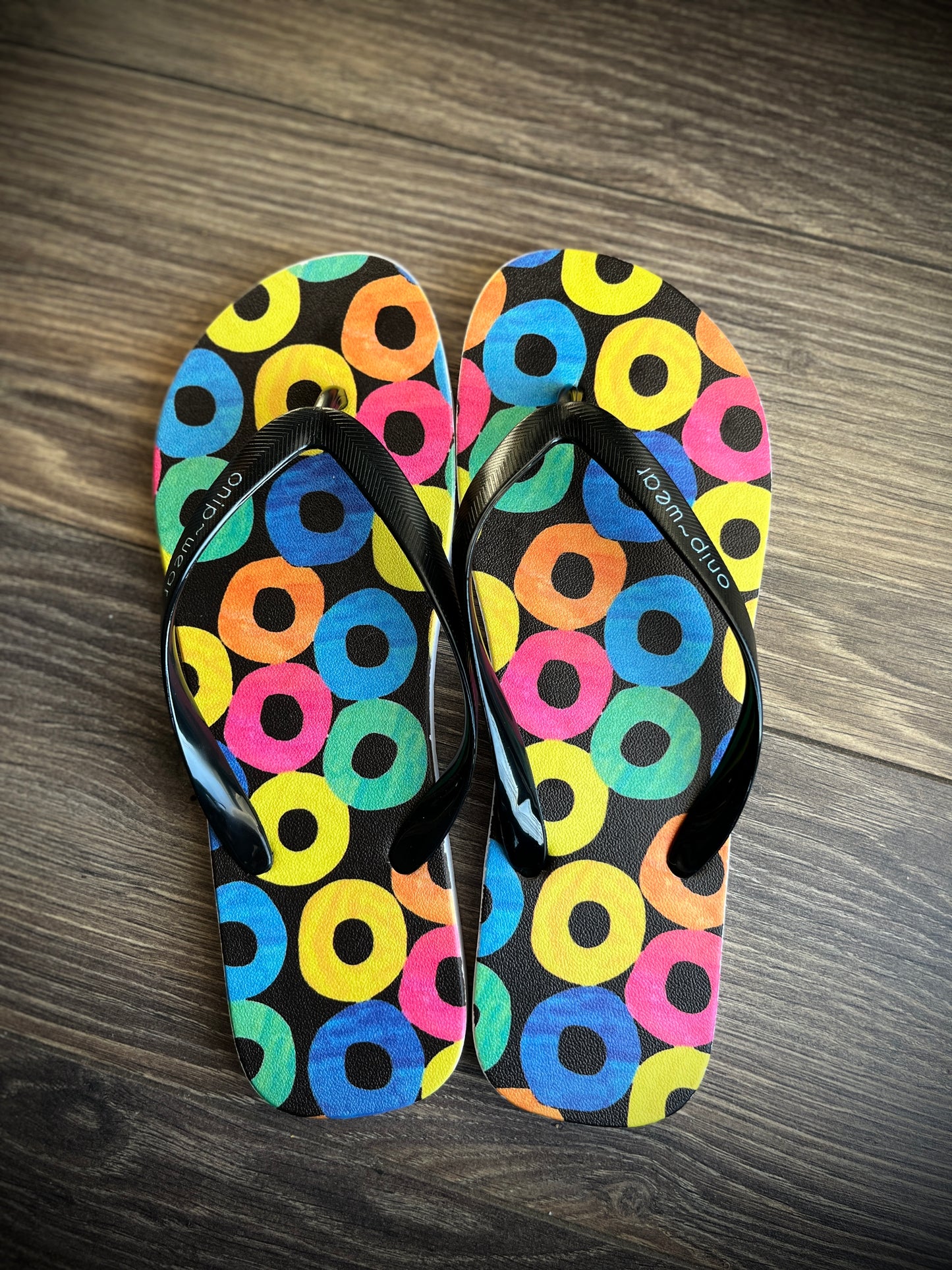 Flip Flops - Unisex Flip Flop - Fruit loop print