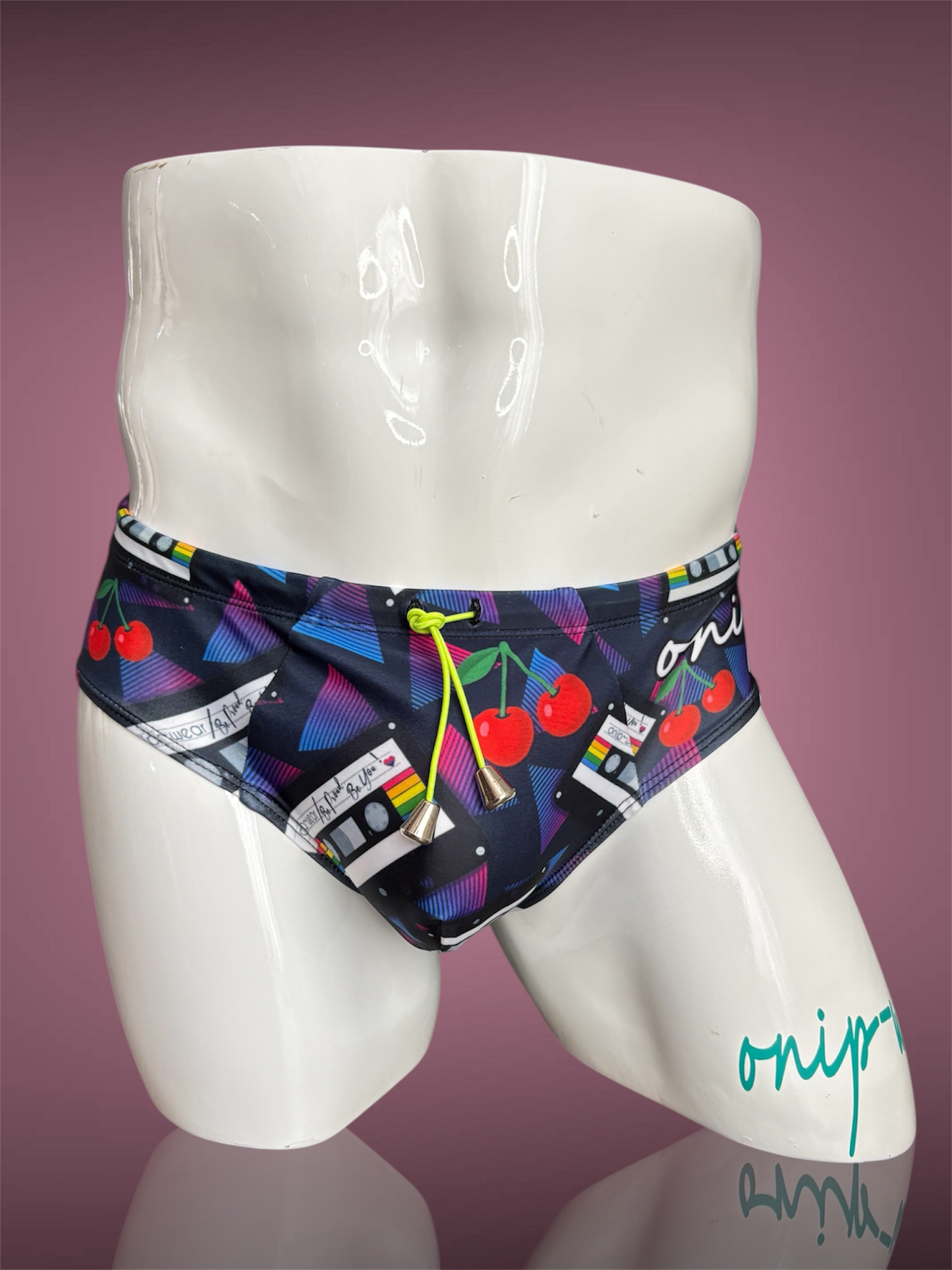 80s Tape Swimwear Briefs - Swimsuit Bikini style - Men bathing suit