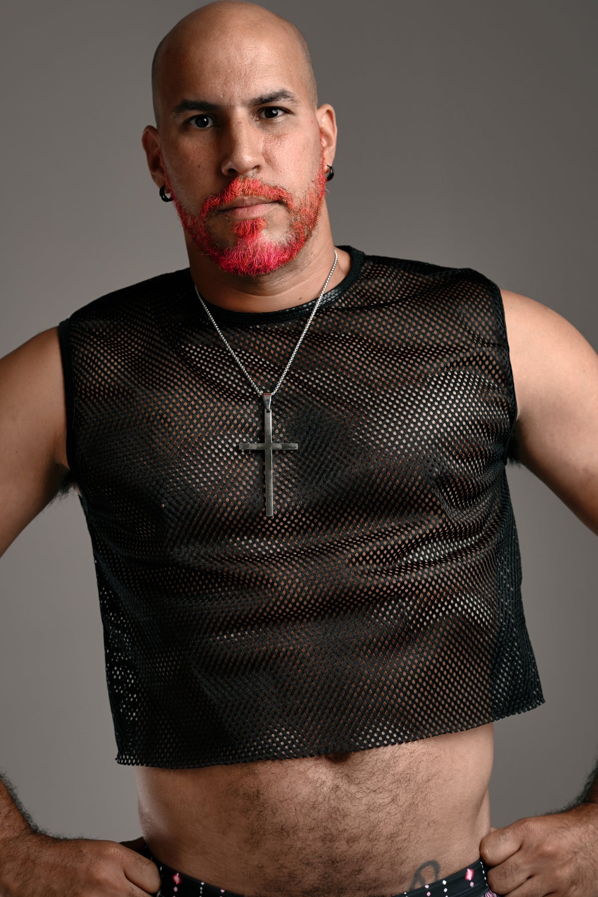 Black mesh crop top - tank top - Onip-Wear