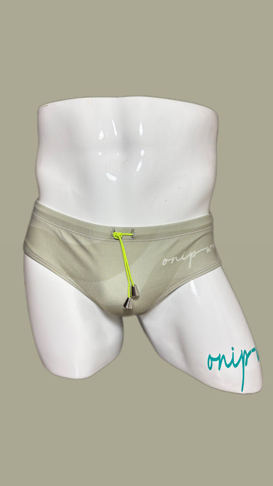 beige wave swim briefs