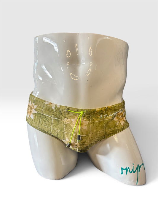 Palm Tile - Swimwear Briefs - Swimsuit Bikini style - Men bathing suit