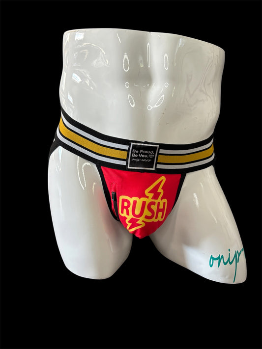 Pocket Jockstrap - RED Rush. Jockstrap Men pouch Underwear.