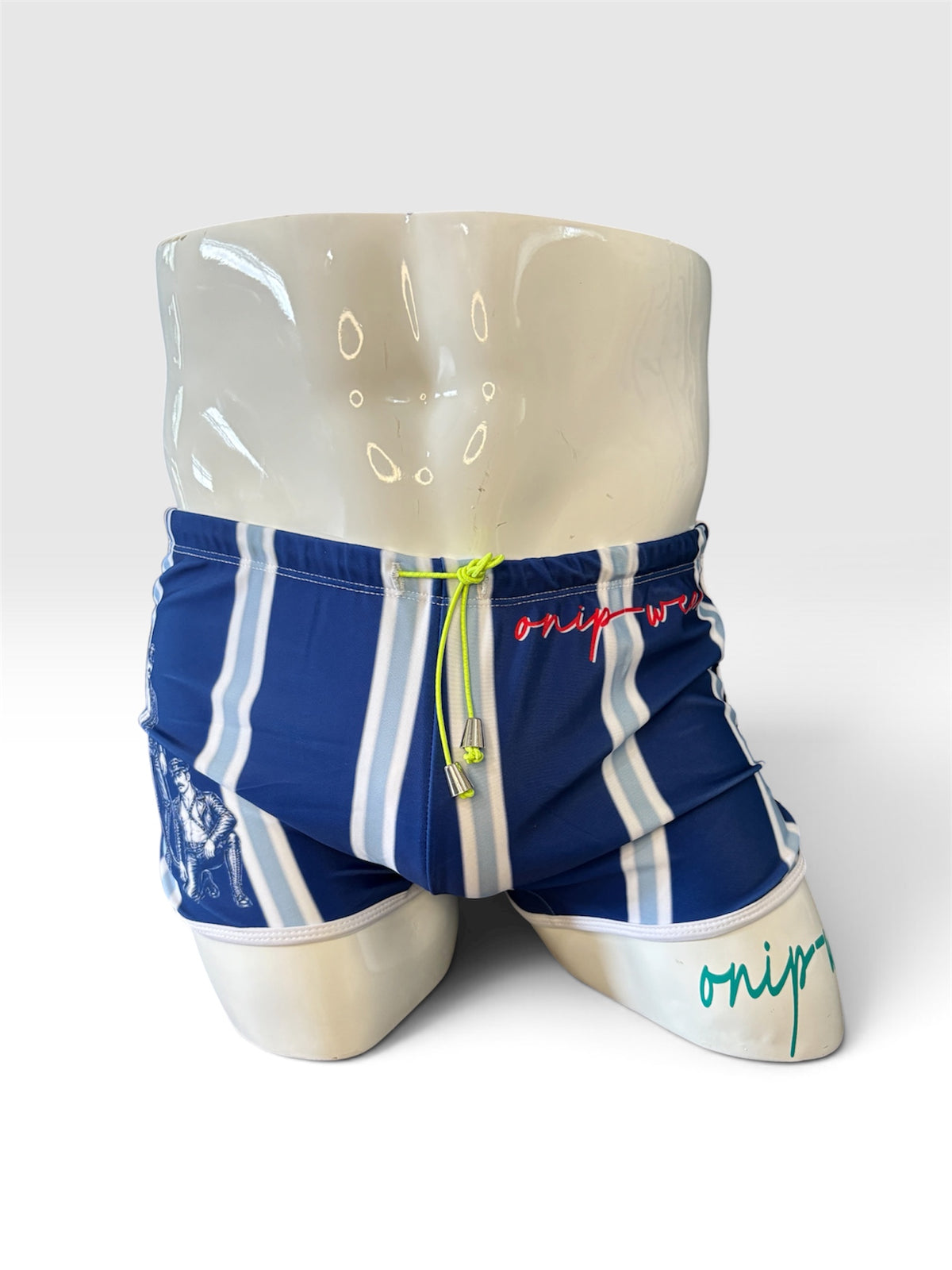 Blue District Swimwear Shorts - Swimsuit Square Cut style - Men bathing suit