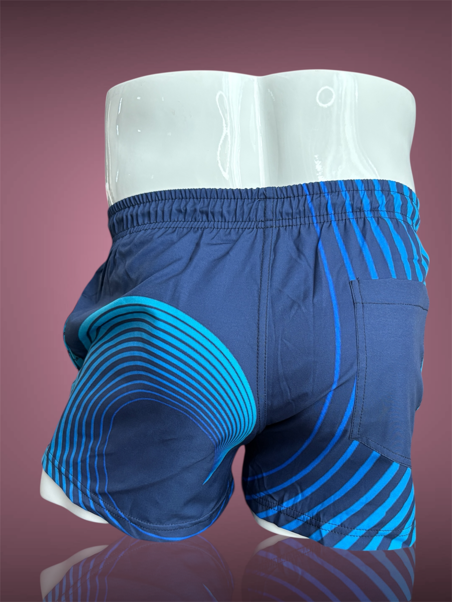 Ocean Current Blue Swimwear Shorts - 3 inch inseam - Men bathing suit