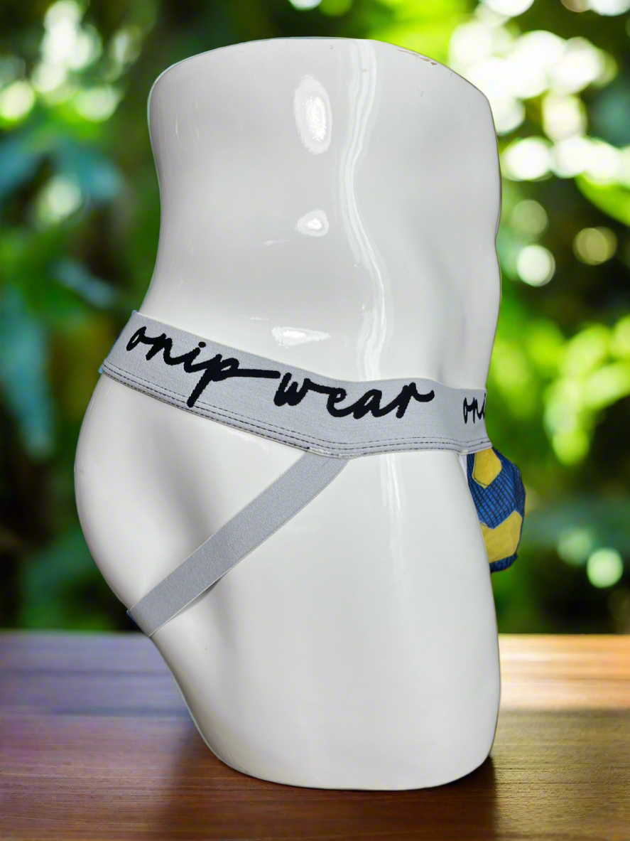 Blue yellow jockstrap 