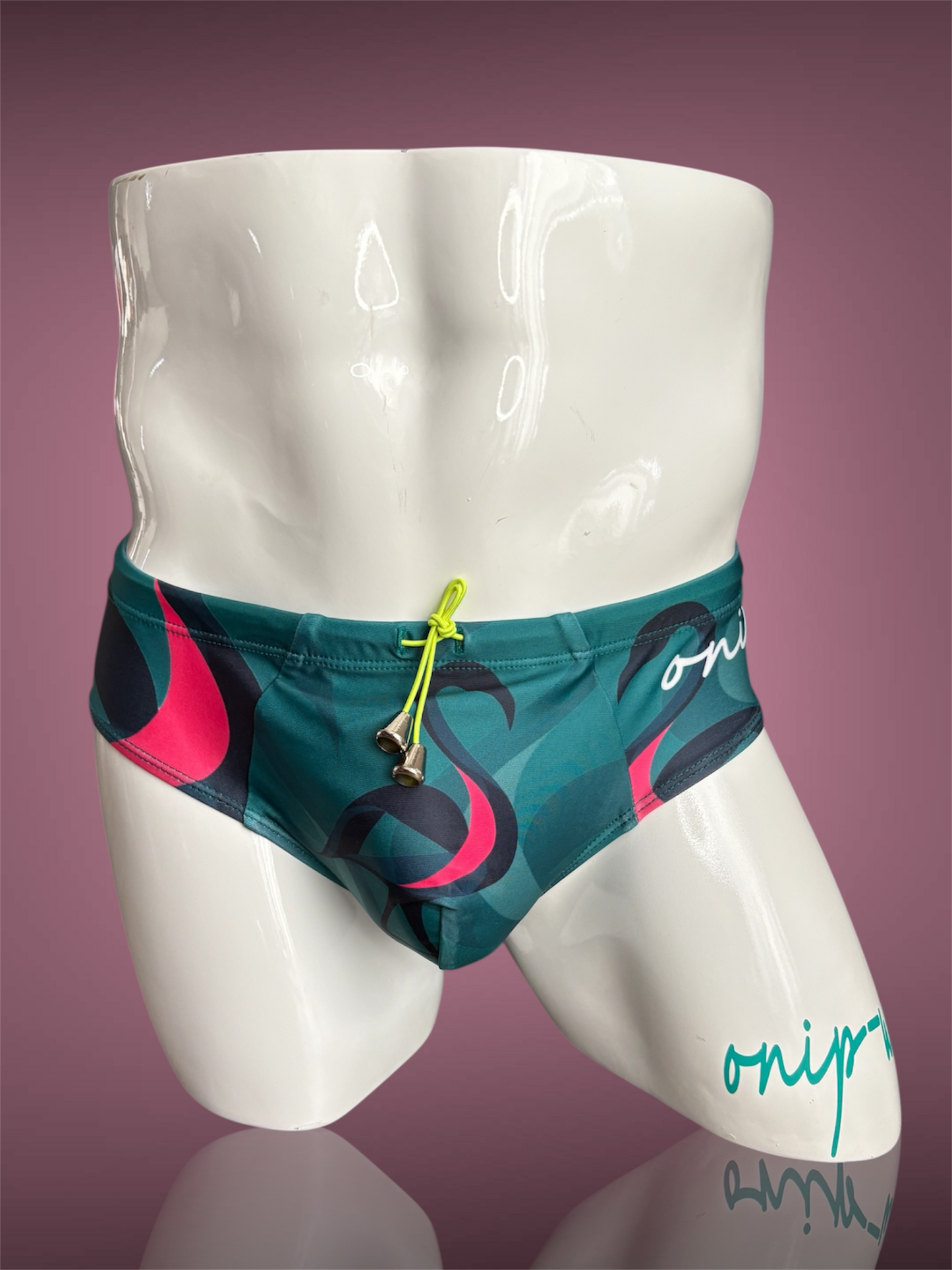 Flamingo Rivera Green Swimwear Briefs - Swimsuit Bikini style - Men bathing suit