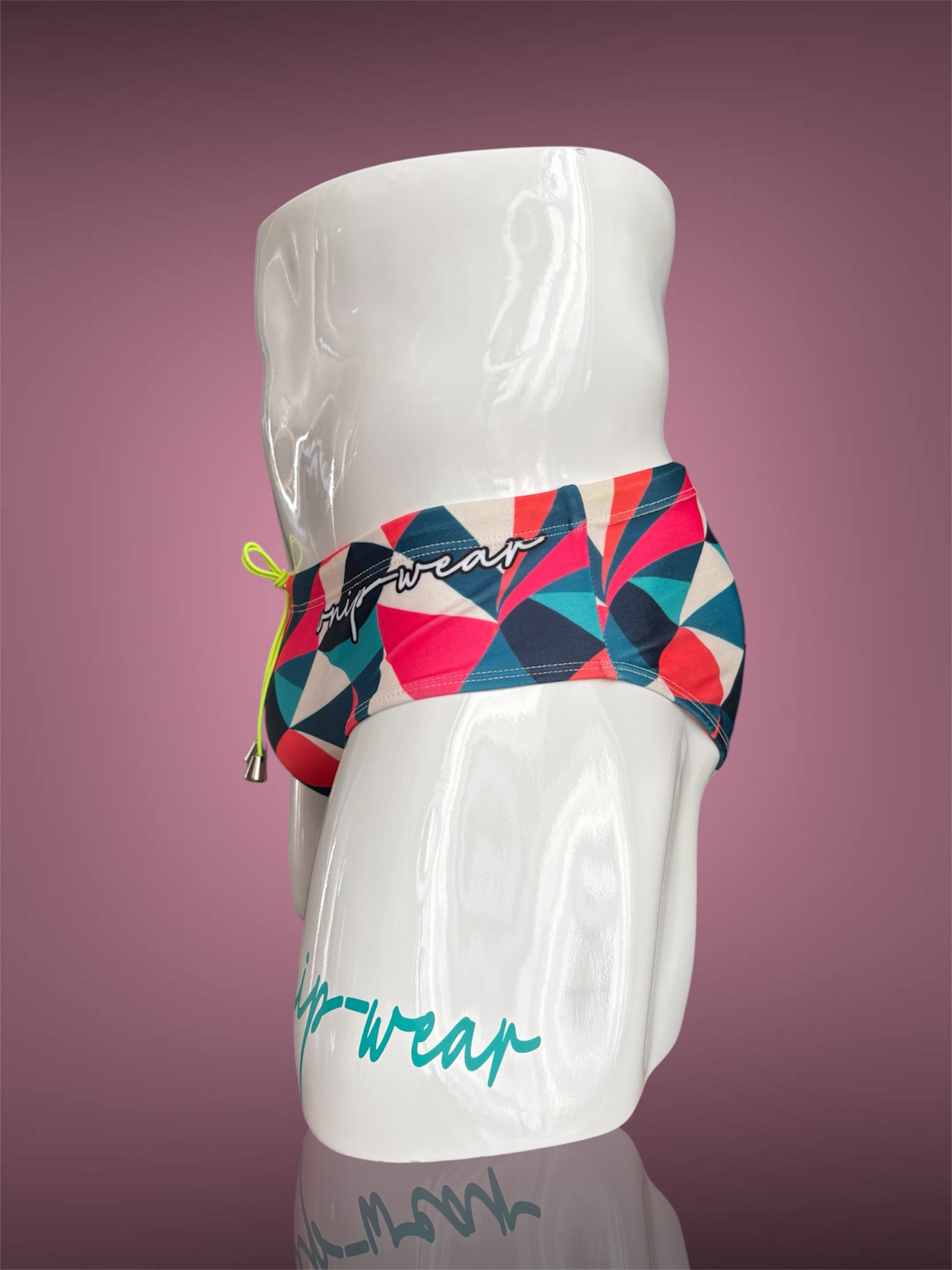 Flamingo Rivera Pink Swimwear Briefs - Swimsuit Flat Front style - Men bathing suit