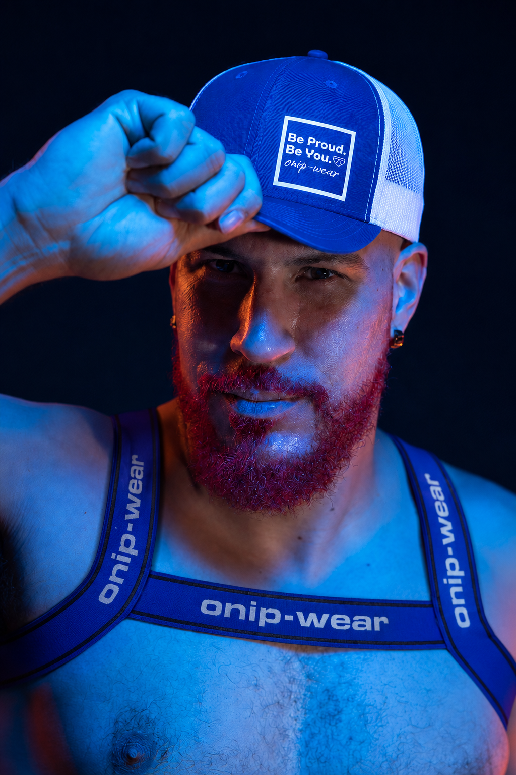 Blue and White Mesh Cap - Be Proud Trucker Cap