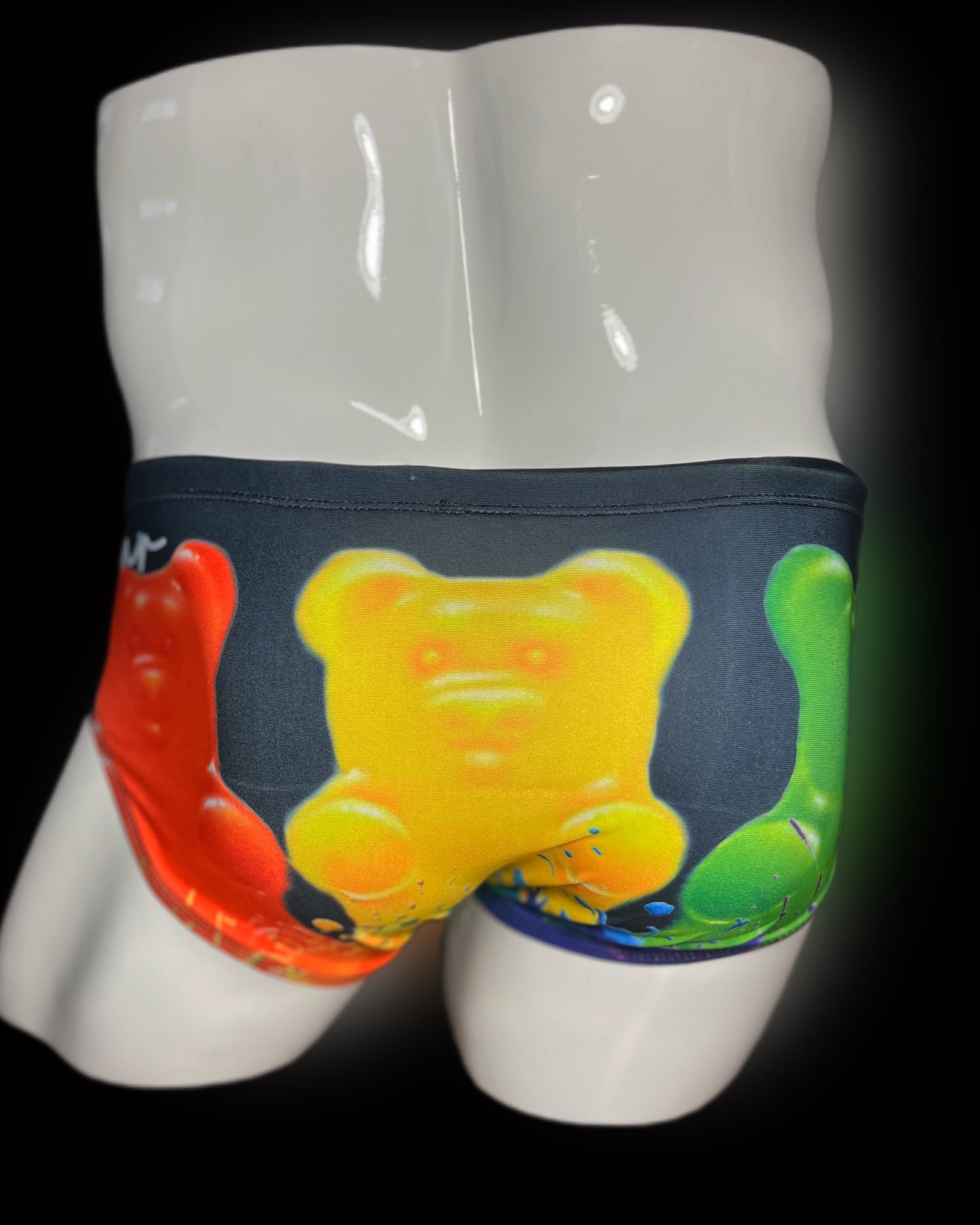 Gummy Bear Black Swimwear Briefs -  Swimsuit Bikini Briefs style - Men bathing suit